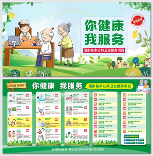 你健康我服务基本公共卫生展板