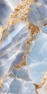 蓝晶碎石与金色装饰纹理