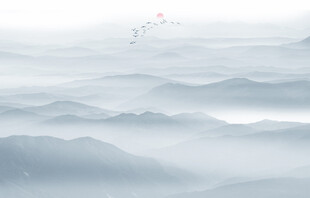 远山近水水墨风景