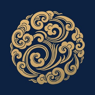 汉唐风传统云纹中国传统图案