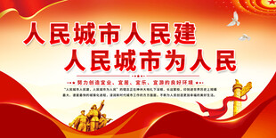人民城市建设宣传展板