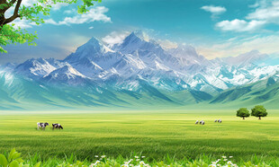 蓝天白云大草原