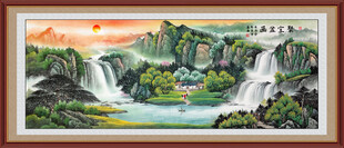 福居宝地山水画挂画国画