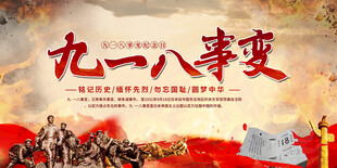 九一八事变背景展板