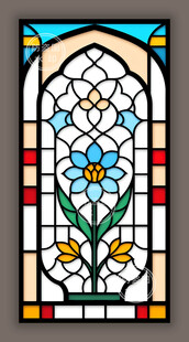 蒂凡尼教堂染色玻璃艺术图案