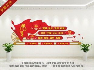 核心价值观党建文化墙