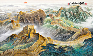 长城国画电视背景墙