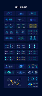 可视化科技大屏设计规范组件图图