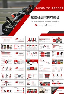 摩托车骑行极限运动动态PPT