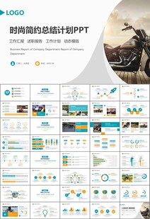 摩托车骑行极限运动动态PPT