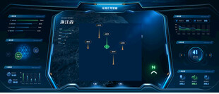科技感数据可视化界面设计图片