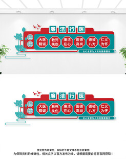 廉洁行医文化墙