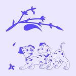 立洲硅藻泥 卡通斑点狗