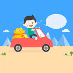 金融互联网商业人物矢量插画