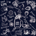 手绘水果果汁风格