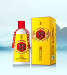 酒包装 含瓶 分层展开图