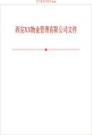 西安XX有限公司红头文件
