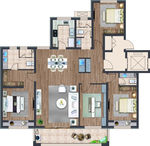 高端住宅户型贴图