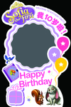 索菲亚主题生日宴迎宾牌