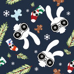 兔子圣诞图案设计