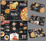 披萨牛排西餐三折页