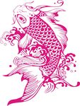 锦鲤 鲤鱼 矢量