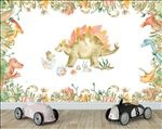 可爱恐龙背景墙
