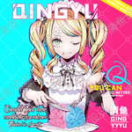 女孩动漫卡通二次元游戏背景UI