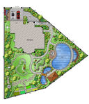 别墅花园彩色平面图