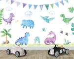 可爱恐龙背景墙
