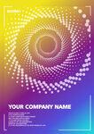 炫彩科技感圆圈粒子海报
