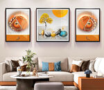 原创轻奢立体光影发财鹿装饰画