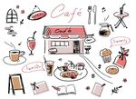 咖啡厅手绘元素