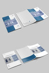蓝色企业画册封面两套