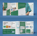 绿色健康宣传四折页