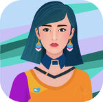 时尚多彩女性插画