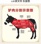 驴肉分割示意图