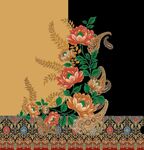 手绘古典定位花