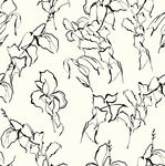 手绘花卉线条图案纹理