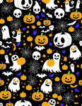 万圣节鬼怪南瓜图案背景