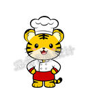 小老虎厨师卡通形象