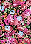 多彩花卉图案布料纹理