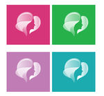 多彩渐变头像图标设计