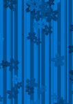 蓝色条纹花朵图案背景