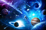宇宙流星外太空星球银河黑洞背景