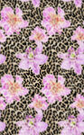 粉色花卉与豹纹图案背景