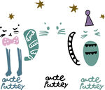 可爱猫咪婴儿主题装饰元素