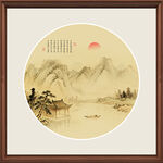 中式古风山水挂画