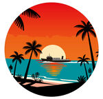 露营地酒吧网红地标日落打卡拍照