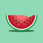 咬过的西瓜切片